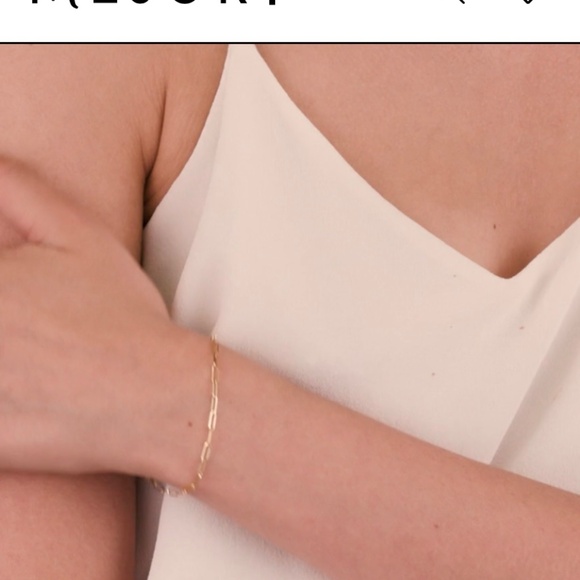 Mejuri 14k Gold Boyfriend Paperclip Bracelet - Picture 3 of 10